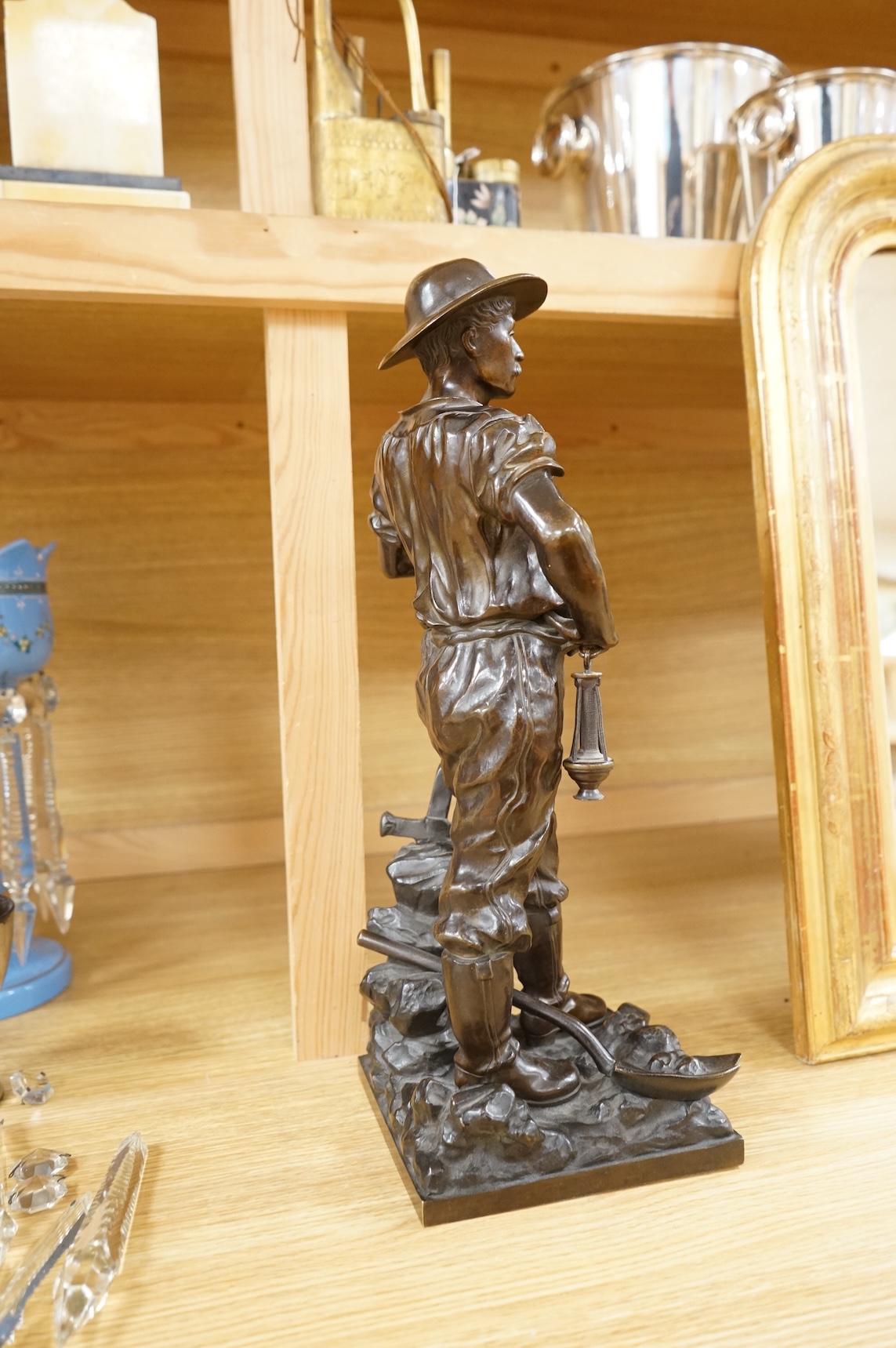 After Jean Garnier (French, 1820-1895), bronze model, ‘Worker Puller Carrier’, 43cm